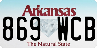 AR license plate 869WCB