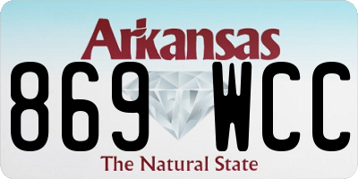 AR license plate 869WCC