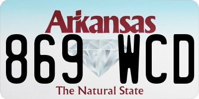 AR license plate 869WCD