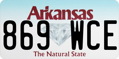 AR license plate 869WCE