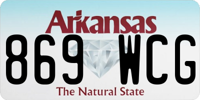 AR license plate 869WCG