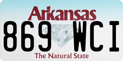 AR license plate 869WCI
