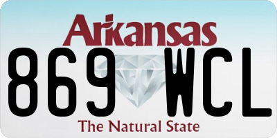 AR license plate 869WCL