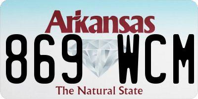 AR license plate 869WCM