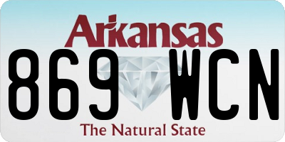 AR license plate 869WCN
