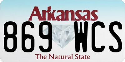 AR license plate 869WCS