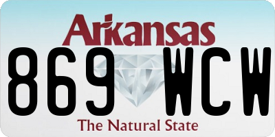 AR license plate 869WCW