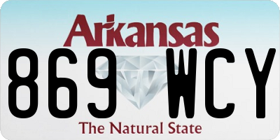 AR license plate 869WCY
