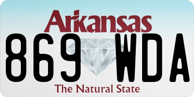 AR license plate 869WDA