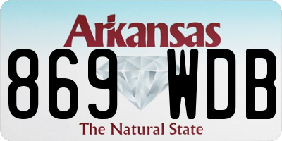 AR license plate 869WDB