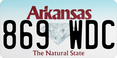 AR license plate 869WDC