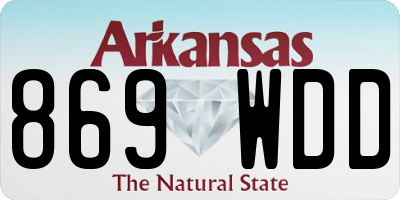 AR license plate 869WDD