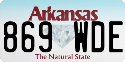 AR license plate 869WDE