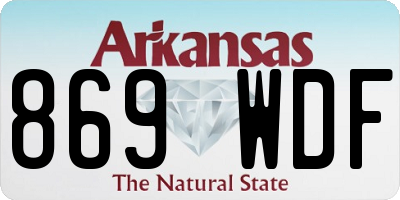 AR license plate 869WDF