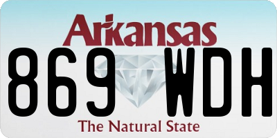 AR license plate 869WDH