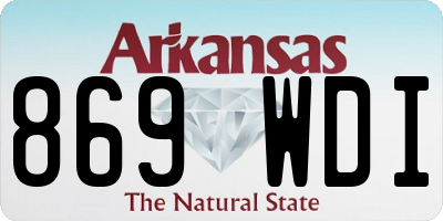 AR license plate 869WDI