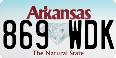 AR license plate 869WDK