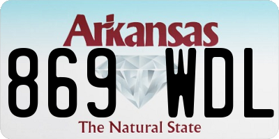 AR license plate 869WDL