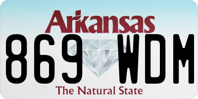 AR license plate 869WDM