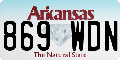 AR license plate 869WDN