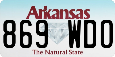 AR license plate 869WDO