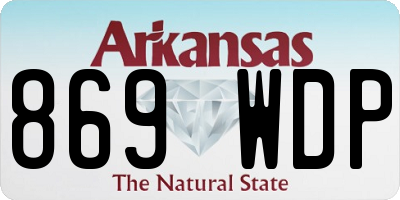AR license plate 869WDP