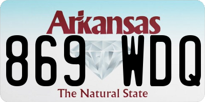 AR license plate 869WDQ