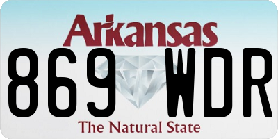 AR license plate 869WDR