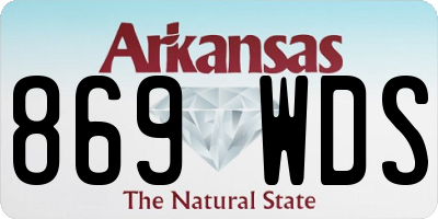 AR license plate 869WDS