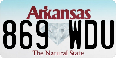 AR license plate 869WDU