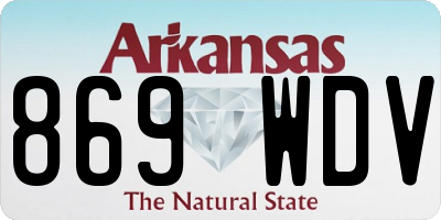 AR license plate 869WDV