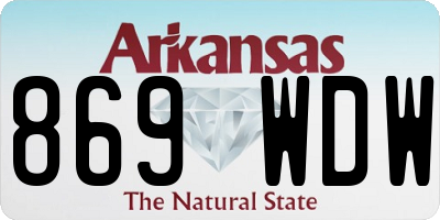 AR license plate 869WDW