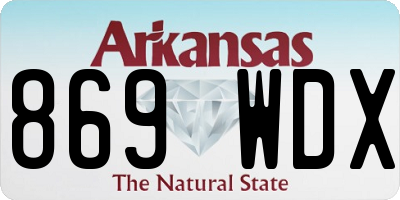 AR license plate 869WDX