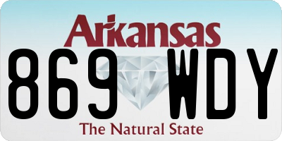 AR license plate 869WDY
