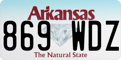 AR license plate 869WDZ