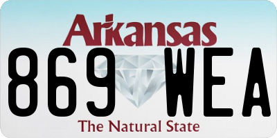 AR license plate 869WEA