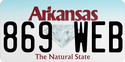 AR license plate 869WEB