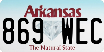AR license plate 869WEC