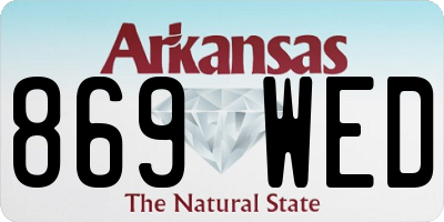 AR license plate 869WED