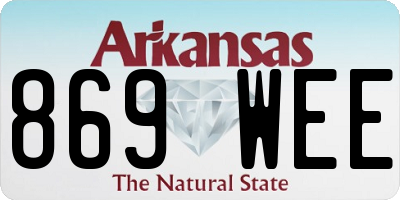 AR license plate 869WEE