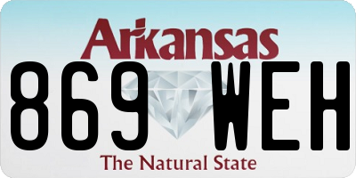 AR license plate 869WEH
