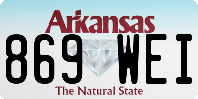 AR license plate 869WEI