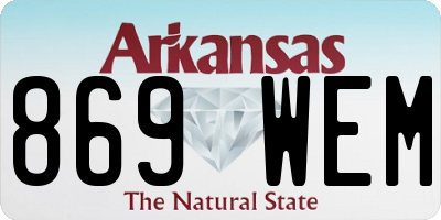 AR license plate 869WEM