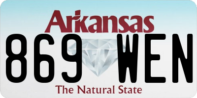 AR license plate 869WEN