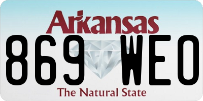 AR license plate 869WEO