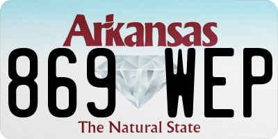 AR license plate 869WEP