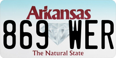 AR license plate 869WER