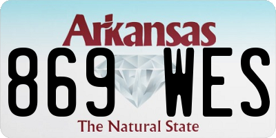 AR license plate 869WES