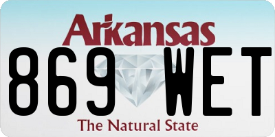 AR license plate 869WET