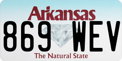 AR license plate 869WEV